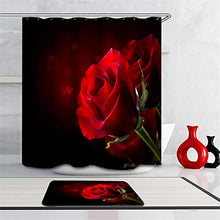 LIYAN Combinazione Bagno. Immagini Chiare E Colori Vivaci Rendono Il Tuo Bagno Pieno di Vita. Accessori da Bagno. Fiore Rosa Rossa.