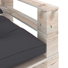 FAMIROSA Divano da Giardino in Pallet Cuscini Antracite in Legno di Pino