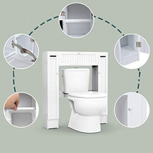 DREAMADE Mobile sopra Toilette Scaffale per WC da Bagno in MDF Resistente, Bianco