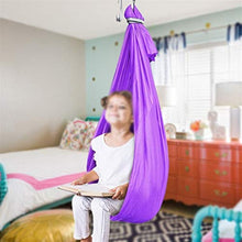 LICHUXIN Therapy Swing Hardware incluso con esigenze speciali amaca regolabile per bambini Active Aerial Yoga Swing ideale per autismo ADHD Sensory (colore : Viola, Dimensioni: 100x280cm/39x110in)