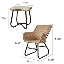 Set di Mobili da Giardino per Esterni, 3 Pezzi Sedia in Rattan per Esterni Divano in Vimini Set Componibile da Giardino Set Bistrot da Giardino Mobili da Balcone per Cortile