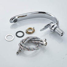 SXJ Rubinetto per Lavandino del Bagno Cromato, Rubinetto per Lavabo A Vaso Singolo Monoforo, Rubinetto per Lavabo
