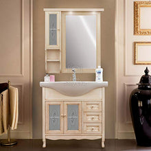 Shop Chic Arredo bagno 85 cm mobile bagno decapato specchio pensile classico
