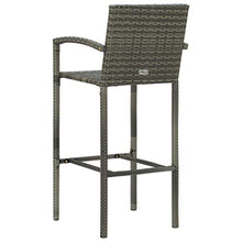 FAMIROSA Sgabelli da Bar 2 pz Grigi in Polyrattan