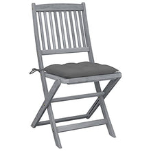 vidaXL Sedie da Giardino Pieghevoli 4pz con Cuscini in Massello Acacia