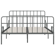 SKM Giroletto con Doghe Grigio in Metallo 120x200 cm