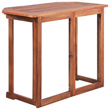 vidaXL Legno Massello di Acacia Tavolo da Balcone Rustico Tavolino Consolle