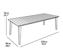 Keter Tavolo Lima 240 Cm, Tavolo da Esterno Adatto 8 Persone, Grafite