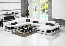 JVmoebel G8004 - Divano angolare in pelle, design moderno