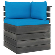 vidaXL Set Divani da Giardino su Pallet 6 pz con Cuscini Massello Pino