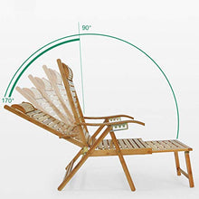 Moolo Zero Sdraio Lettino Prendisole, bambù con Pedana Reclinabile Reclinabile Lettino Prendisole Giardino Esterno Sedia A Sdraio Sedia gravità (Size : Bamboo 4.5cm)