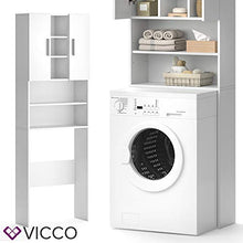 Vicco Armadio per lavatrice Luis Armadio per il bagno bianco, 190 x 64 cm