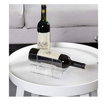 AniU Portabottiglie impilabile per vino da cucina e vino, espositore trasparente per bottiglie di vino, accessori da cucina per la casa, frigorifero trasparente (2 pezzi)