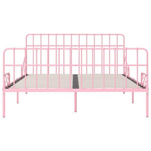 SKM Giroletto con Doghe Rosa in Metallo 180x200 cm