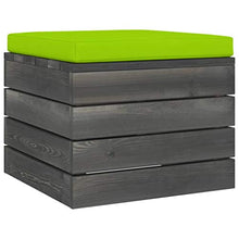 vidaXL Pouf da Giardino su Pallet con Cuscino in Legno di Pino