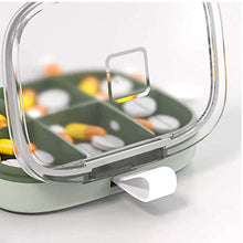 BANGSUN - Contenitore portapillole con sei scomparti per pillole, portatile, sigillato, per 6 pillole
