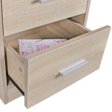 WOHNLING Comodino Olav Legno Comodino a 3 cassetti Sonoma Moderno | Design Comodino 37,5 x 68 x 35 cm | Extra Alta Comodino