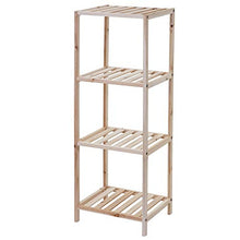 Mendler Scaffale arredo bagno HWC-B54 legno di abete 4x ripiani
