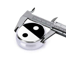 Yin Yang, contenitore rotondo per pillole a 3 scomparti, in metallo, per medicina e vitamina