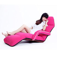 Poltrone LHA Pieghevole Sedia a Sdraio Pigro Divano Napping Sedia Pieghevole (Colore : Pink)