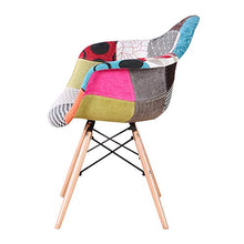 Sweethome - Set di 2 sedie da pranzo con rivestimento moderno patchwork, per cucina, soggiorno, ufficio, bar, (rosso)