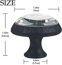 Space Rocket Planet Dark Pomelli per Porta Set di 4 Pomelli per Mobili Manopole per Cassetti Cucina Armadio Vetro