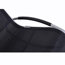 Outsunny Sedia a Dondolo Impermeabile Telaio da Giardino in Alluminio Tessuto di Textilene 120x61x88cm Nero