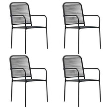 SKM Set da Pranzo da Giardino 5 pz Nero in Vetro e Acciaio (40.57kg)