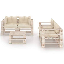 SKM Set Divani da Giardino Pallet 5 pz con Cuscini in Legno di Pino (126.54kg) -6343
