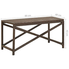Tidyard Panchina da Giardino, Panchina da Esterni in Polyrattan Marrone 80 cm