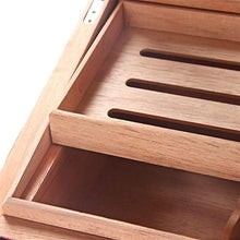 Auoeer Noce humidor Cigar Box Mostra Una Piccola Finestra Trasparente Cigar Cabinet