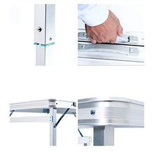 FOMT Tavolo Pieghevole Campeggio Tavolo,Tavolo Pieghevole E Sedia da Esterno in Lega di Alluminio Tavolo da Picnic Regolabile in Altezza con Manico Portatile Utilizzato per Picnic,ADD 4 Stool b