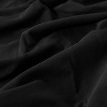 Willtone Copridivano senza Braccioli Elasticizzato in Poliesteri Spandex Copertura per Divano Elastica 2 Posti Tinta Unita (Nero, 160-195cm)