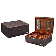 KANJJ-YU Paper High Gloss Paint Black Walnut Humidor Scatola di Legno Bar