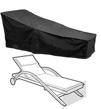 GLCS GLAUCUS Copertura per Chaise Longue Sedia Sdraio Tessuto Tutte Le Stagioni Impermeabile 210D Oxford per Lettini Prendisole Nero