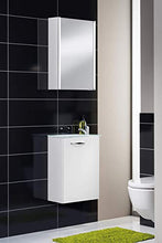 FACKELMANN Armadio, Armadietto con Specchio a LED, Colore Bianco, Argento, Breite 42,5 cm