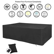 Cuore Telo da Tavolo per mobili Telo Oxford Telo da Giardino per Esterno Telo Impermeabile Antivento Resistente alla Neve Rivestimento Interno stabilizzato ai Raggi UV - Nero - 250x250x90CM