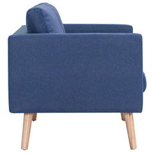 Tidyard Divano 3 Posti in Legno e Tessuto 168 x 70 x 73 cm | Blu