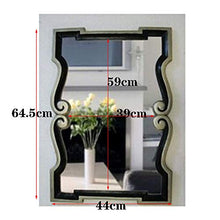 Specchi da Parete per Bagno Specchio A Parete, Specchio da Bagno in Stile Europeo Specchio da Parete Specchio Semplice Specchio Quadrato Arte Specchio Appeso Specchio da Toeletta 64,5x44 Cm