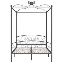 SKM Letto a Baldacchino Grigio in Metallo 120x200 cm (26.6kg)
