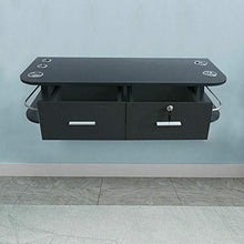 OUKANING Armadietto da parete per bagno, con 2 cassetti, dimensioni: 105 x 41 x 22,5 cm