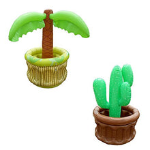 Youool Secchiello per Bevande ghiacciato Forma di Cactus di Cocco Gonfiabile Secchiello da Cocco per Piscina