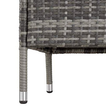 TecTake 403223 Divano da Giardino, Divanetto Tavolino da Giardino, Polyrattan, Cuscini, Grigio - Arredi Casa