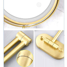 Specchio, Specchio per Il Trucco ingrandimento 10x con Luce, Specchio cosmetico a Parete con 3 impostazioni di Illuminazione, Specchio cosmetico bifacciale, specchi da Barba da Uomo girevoli ed esten