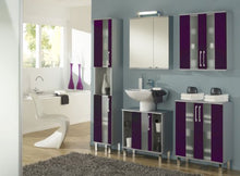 Ambientehome Java Exclusiv 54125 Schari armadietto, 65 x 21 x 73.5 cm, in Alluminio/Mora Lucido
