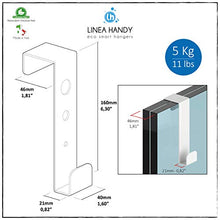 Set 2 pezzi portasciugamano per box doccia – gancio appendi asciugamano in alluminio - grigio