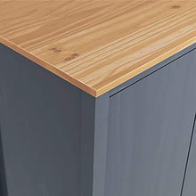 FAMIROSA Armadio a 2 Ante Hill Range Grigio 89x50x170cm Massello di Pino