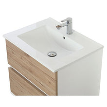 FERIDRAS Fabula Composizione Bagno, Bianco/Rovere di Bordeaux, 47x60x57 cm