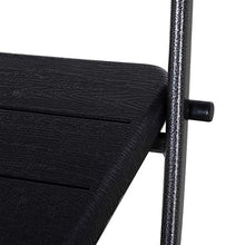 Outsunny Set 3 Pzi Mobili da Giardino: 2 Sedie (54x44.5x81cm) 1 Tavolo (61.6x61.6x74cm), Pieghevoli e Salvaspazio, Nero
