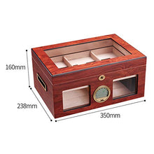 SMEJS Desktop Humidor, Cedar divisore, e Brass Ring Vetro igrometro, detiene l'80 a 100 sigari